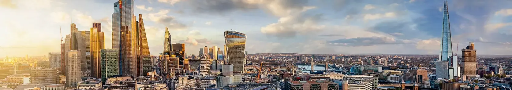 London sunset cityscape with Tower Bridge
