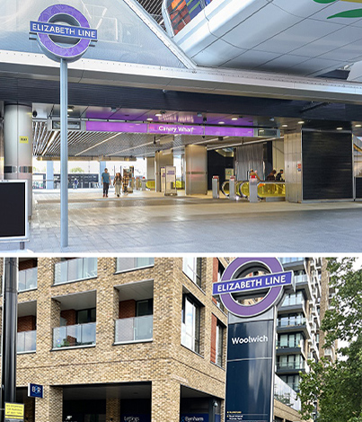 London property developments in Elizabeth Line exterior