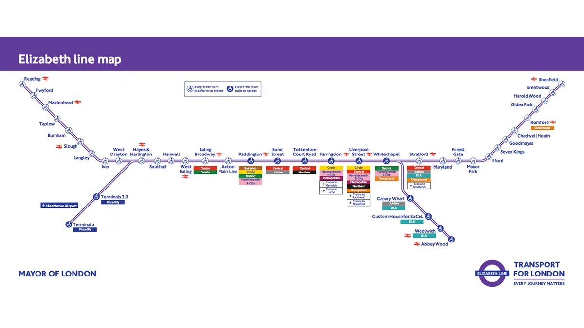 Elizabeth line map