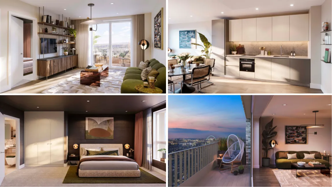 Studios, 1 and 2-bedroom apartments