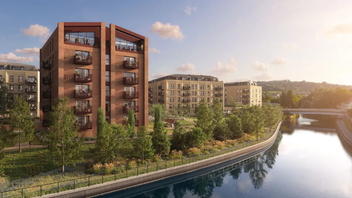 Riverside development